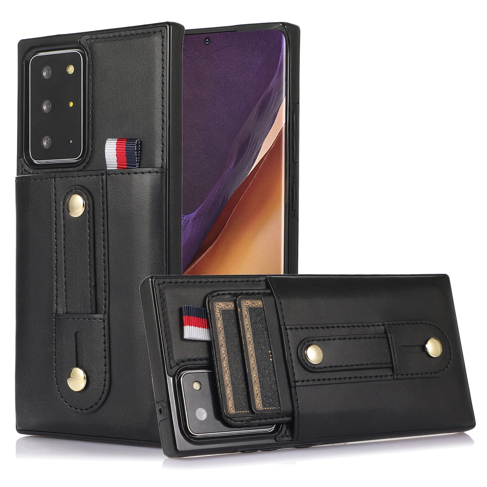 For Samsung Galaxy Note20 Ultra 5G / Note20 Ultra Cell Phone Case Anti-drop Kickstand Cover with Card Holder - Brown For Samsung Galaxy Note20 Ultra 5G / Note20 Ultra Cell Phone Case Anti-drop Kickstand Cover with Card Holder - Brown